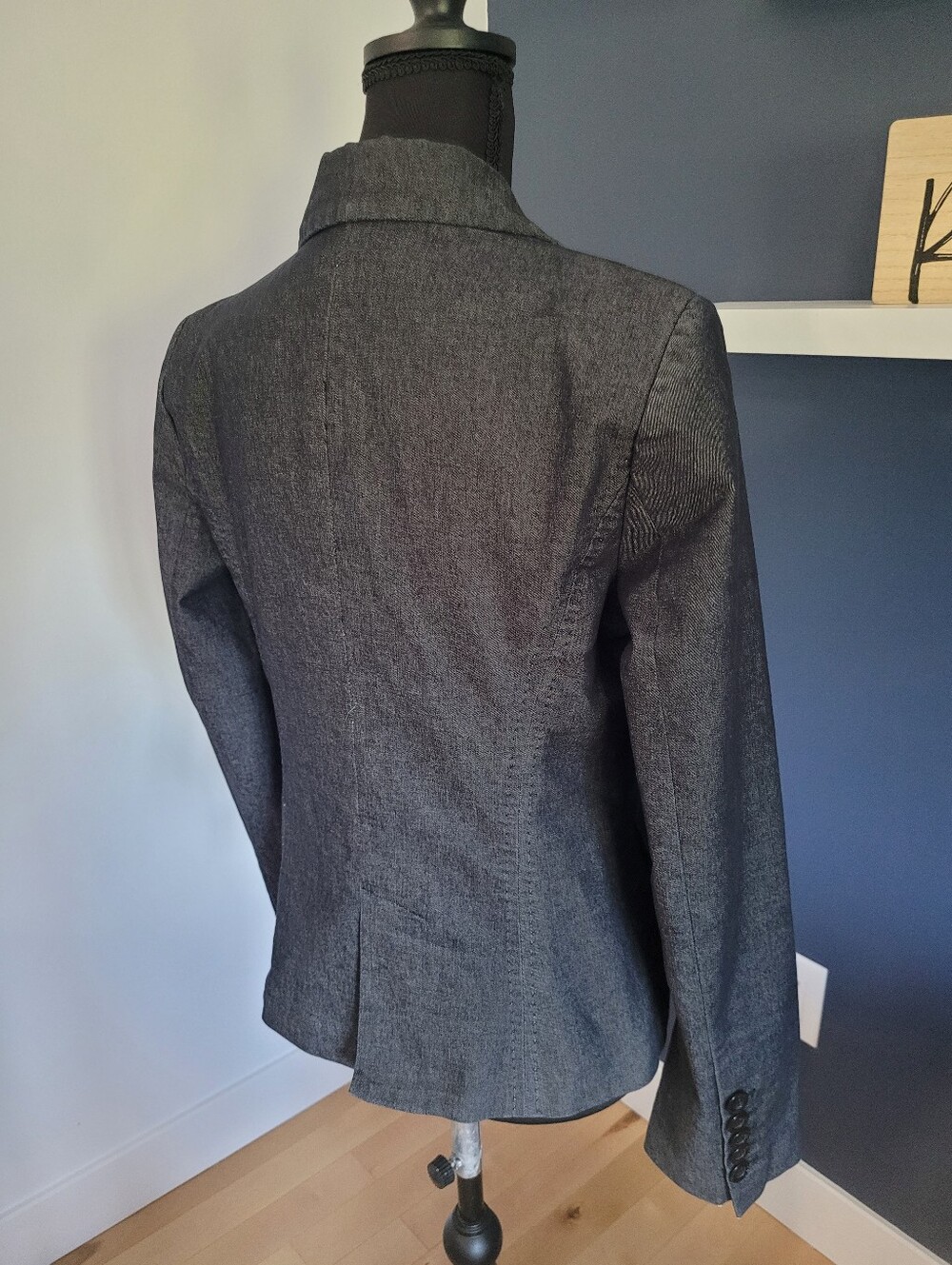 🍂le chateau Y2K Vintage Dark Charcoal Blazer Small - Unique - Make an offer! - Picture 3 of 10